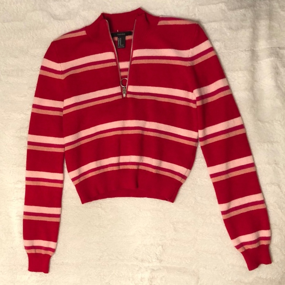 Cropped Zipper Sweater